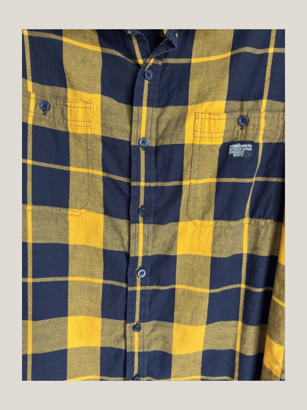 Vintage 2000s Ecko Unltd Buffalo Plaid Flannel Grunge Skater Long Sleeve S - Picture 5 of 11